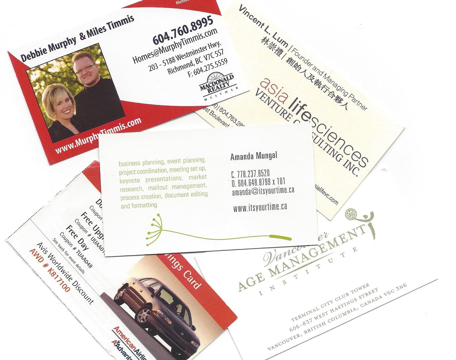 *we are not making any comment on these cards - note ours is included.  However, feel free to call one of our great clients or associates.  